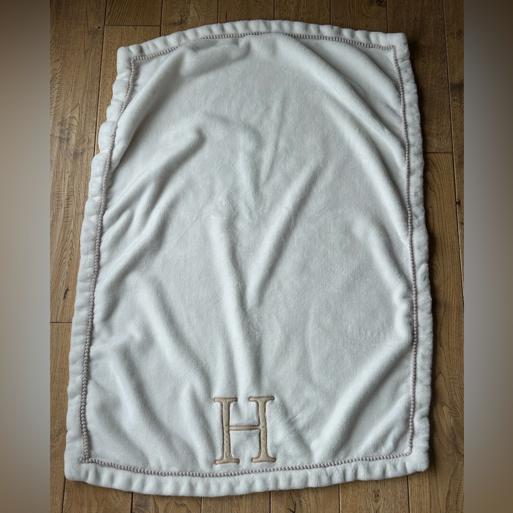Levtex Baby Monogrammed “H” Plush Baby Blanket